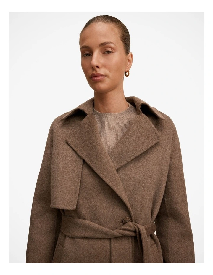 Bronte Felled Coat in Brown image 4
