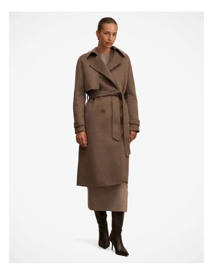 Bronte Felled Coat in Brown image 5