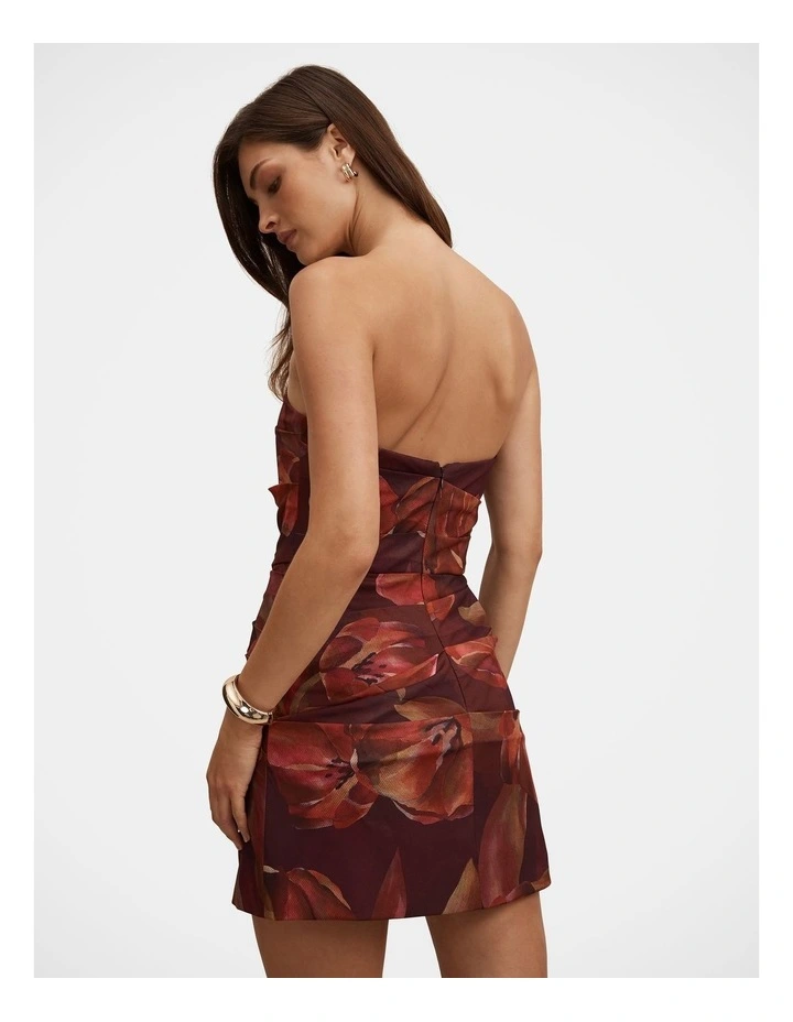 Zephina Strapless Mini Dress in Multi image 2