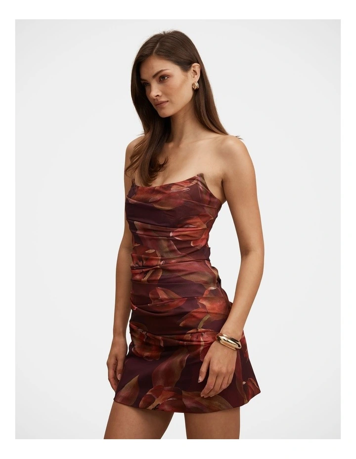 Zephina Strapless Mini Dress in Multi image 3