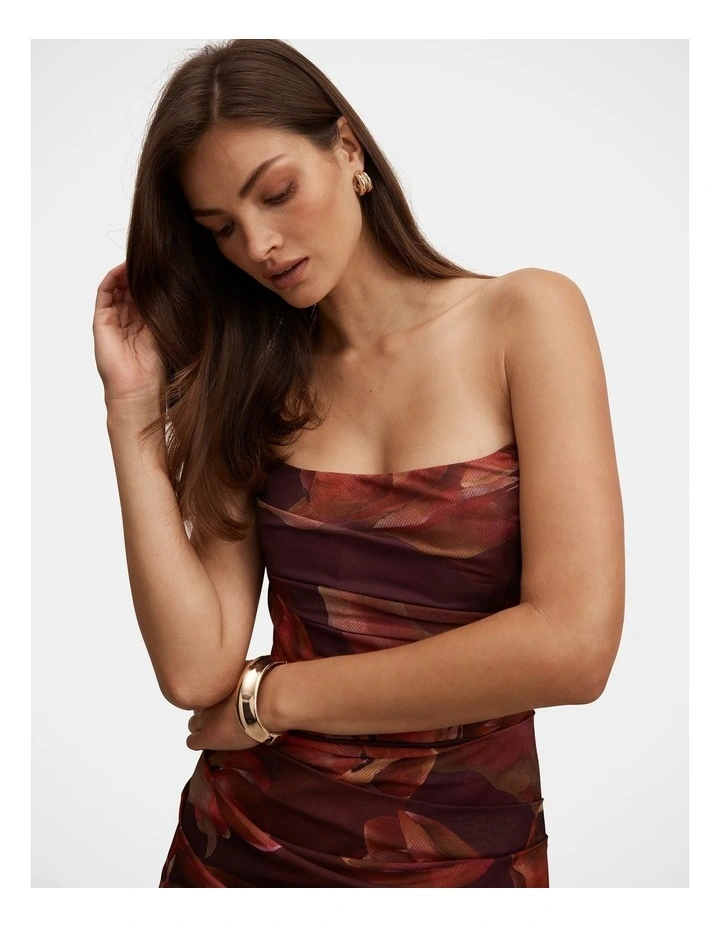 Zephina Strapless Mini Dress in Multi image 4