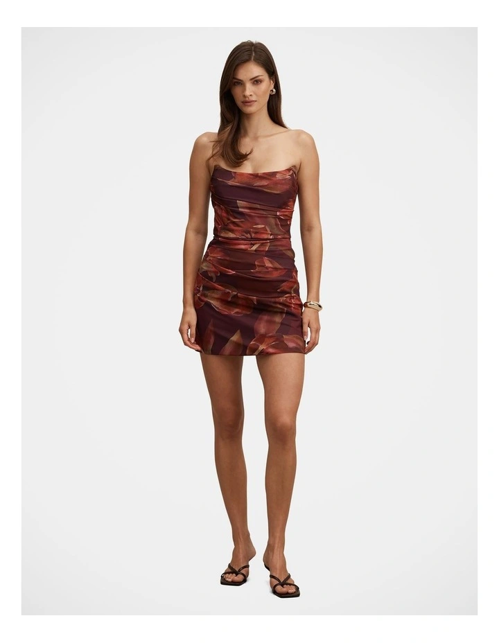 Zephina Strapless Mini Dress in Multi image 5