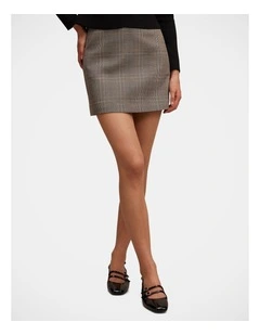 Portia Check Mini Skirt in Multi