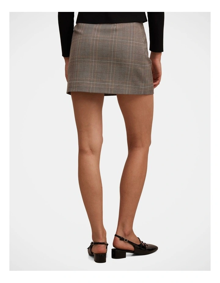 Portia Check Mini Skirt in Multi image 2