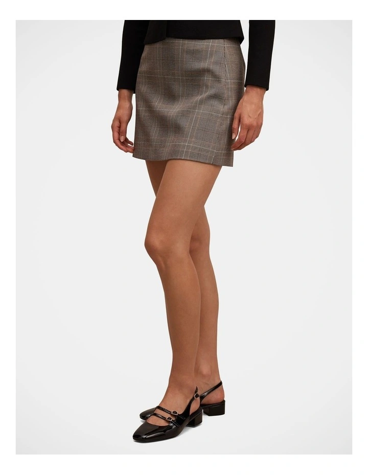 Portia Check Mini Skirt in Multi image 3