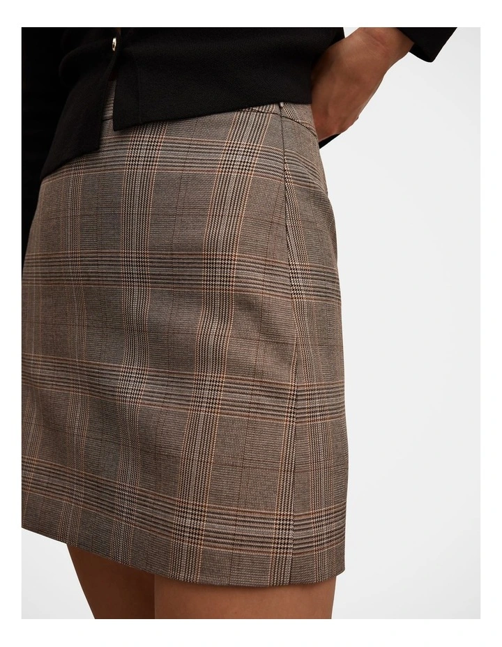 Portia Check Mini Skirt in Multi image 4