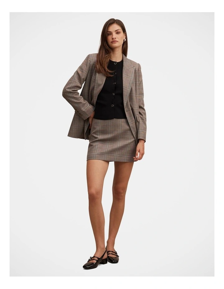 Portia Check Mini Skirt in Multi image 5