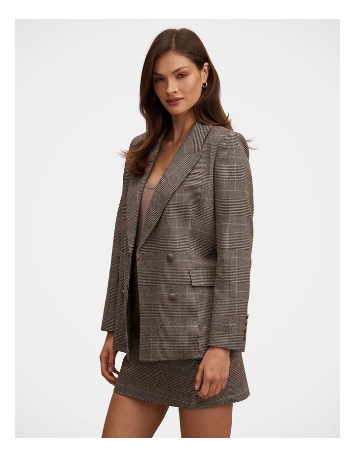 Eleanor Double Breasted Blazer in Grey image 3