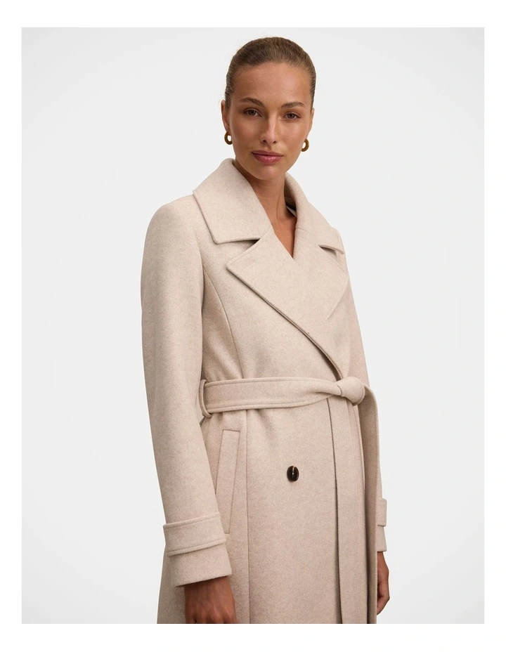 Sandy Belted Coat in Cream image 3