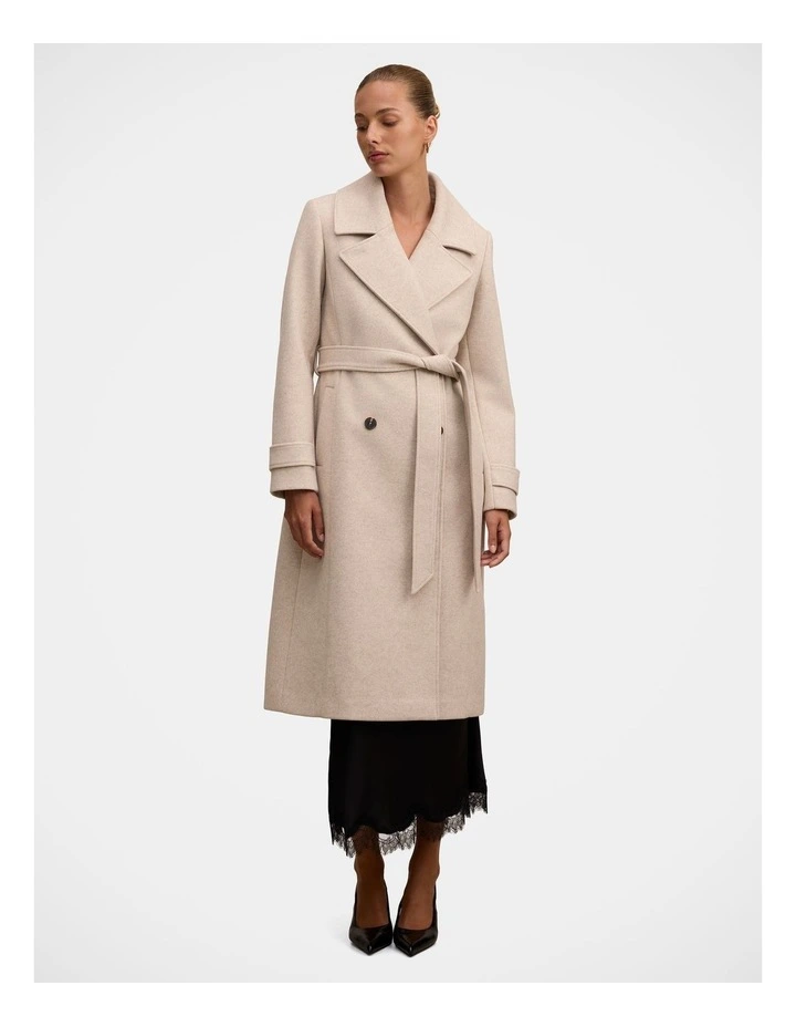 Sandy Belted Coat in Cream image 4