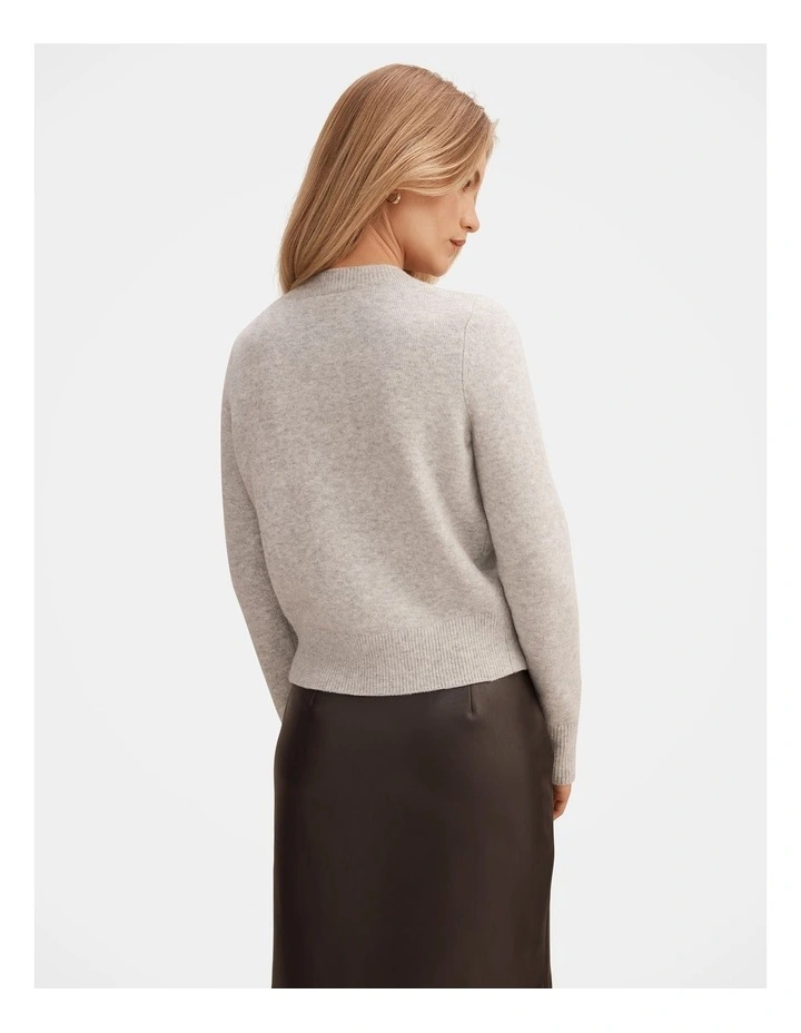 May Crew Neck Cardigan in Grey image 2