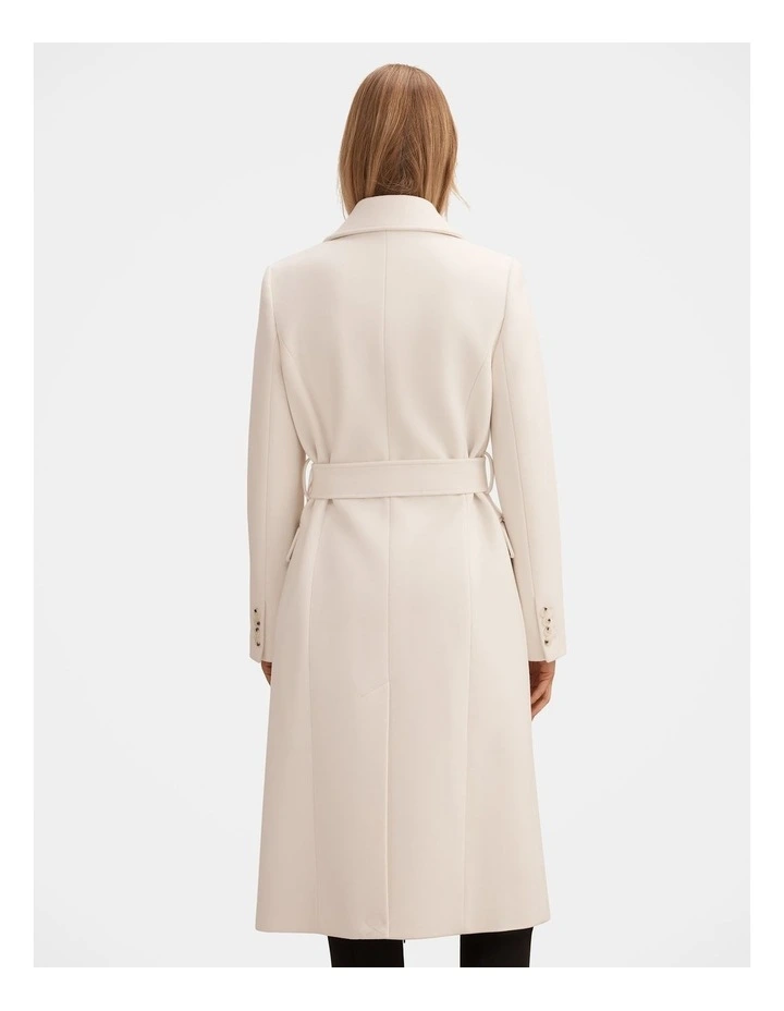 Ariella Double Breasted Coat in Cream image 2