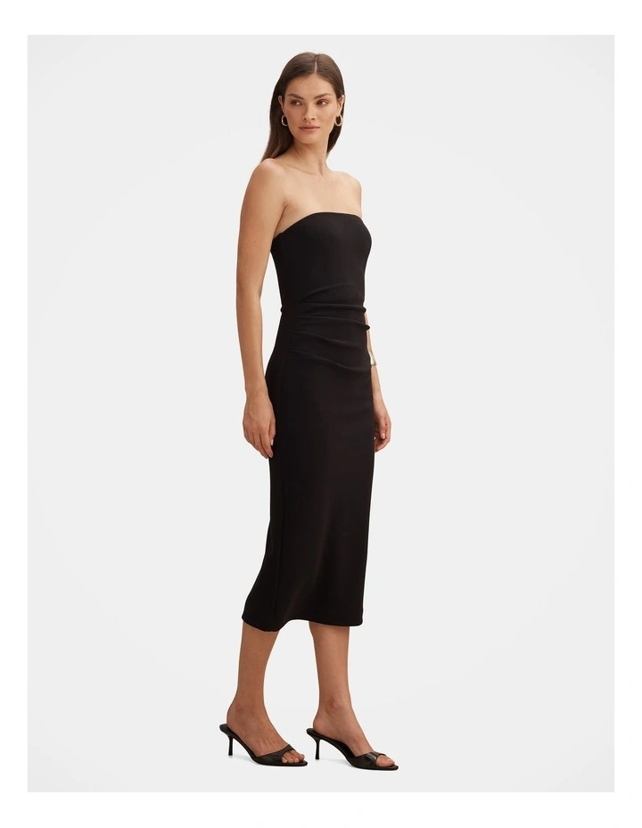 Betty Strapless Bodycon Dress in Black image 3