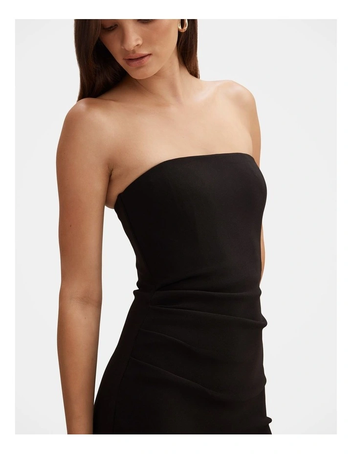Betty Strapless Bodycon Dress in Black image 4
