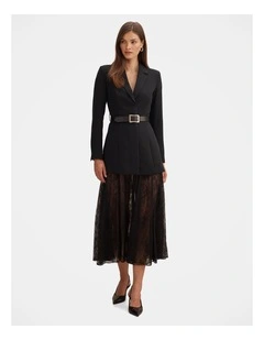 Fallon Blazer 2-in-1 Lace Dress in Black