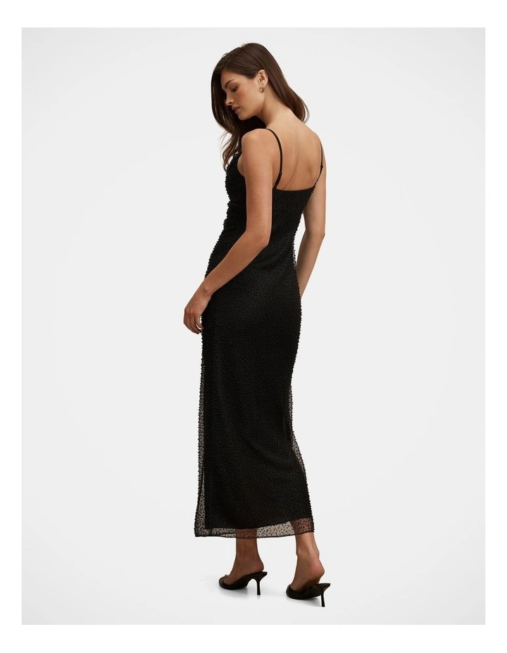 Beatrix Beaded Camisole MaxiDress in Black image 2