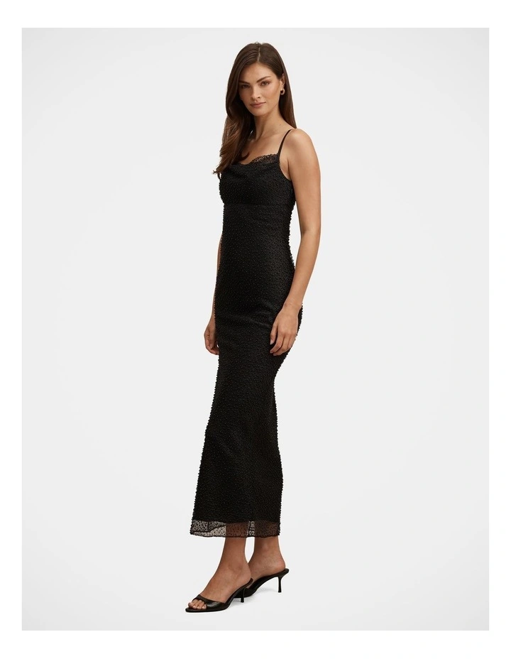 Beatrix Beaded Camisole MaxiDress in Black image 3
