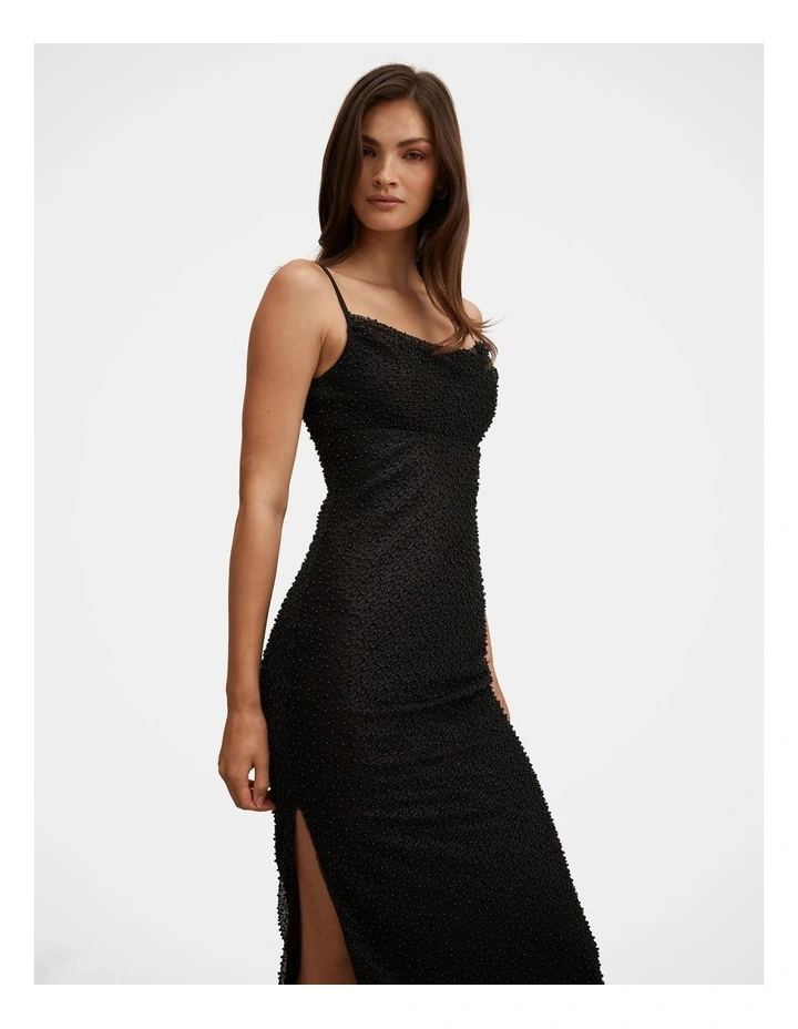 Beatrix Beaded Camisole MaxiDress in Black image 4