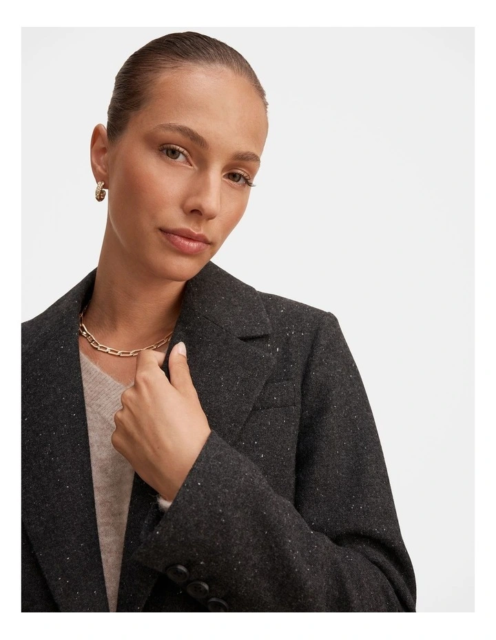 Francesca Single Breasted Coat in Black image 4