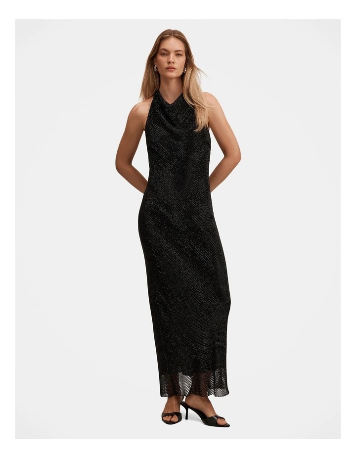 Celestia Diamonte Maxi Dress in Black image 1