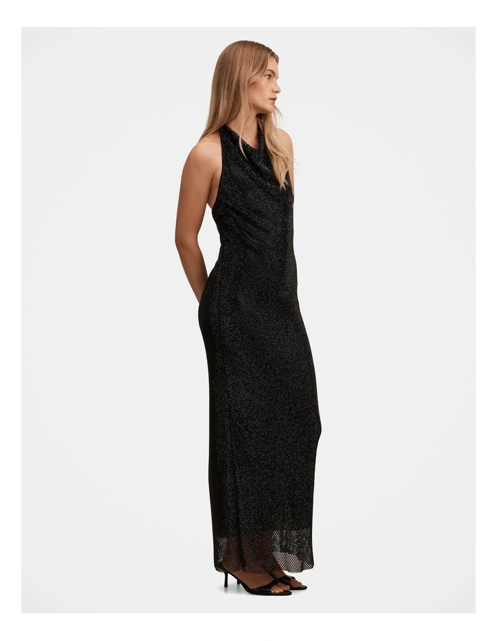 Celestia Diamonte Maxi Dress in Black image 3
