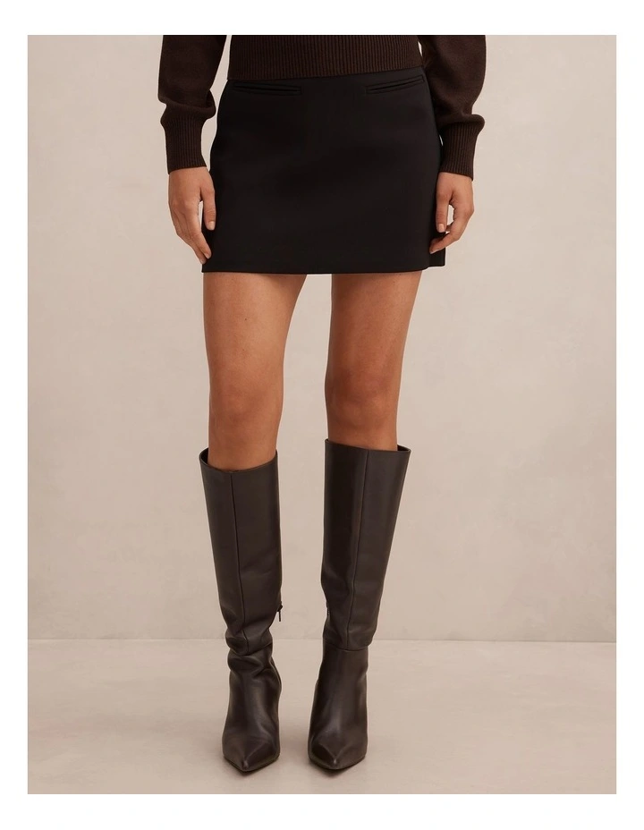 Josie Pocket Mini Skirt in Black image 1