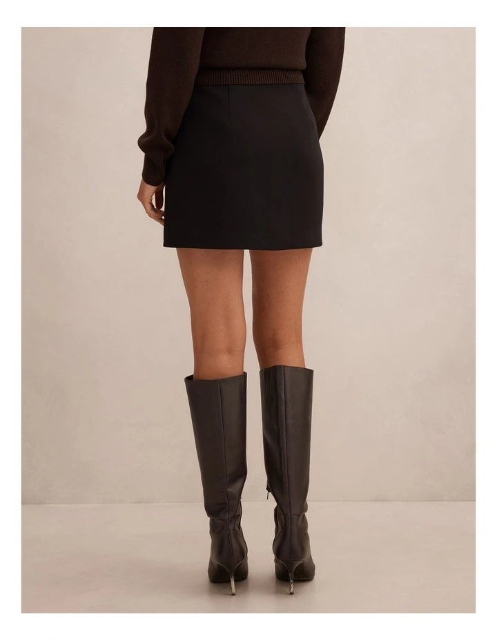 Josie Pocket Mini Skirt in Black image 2