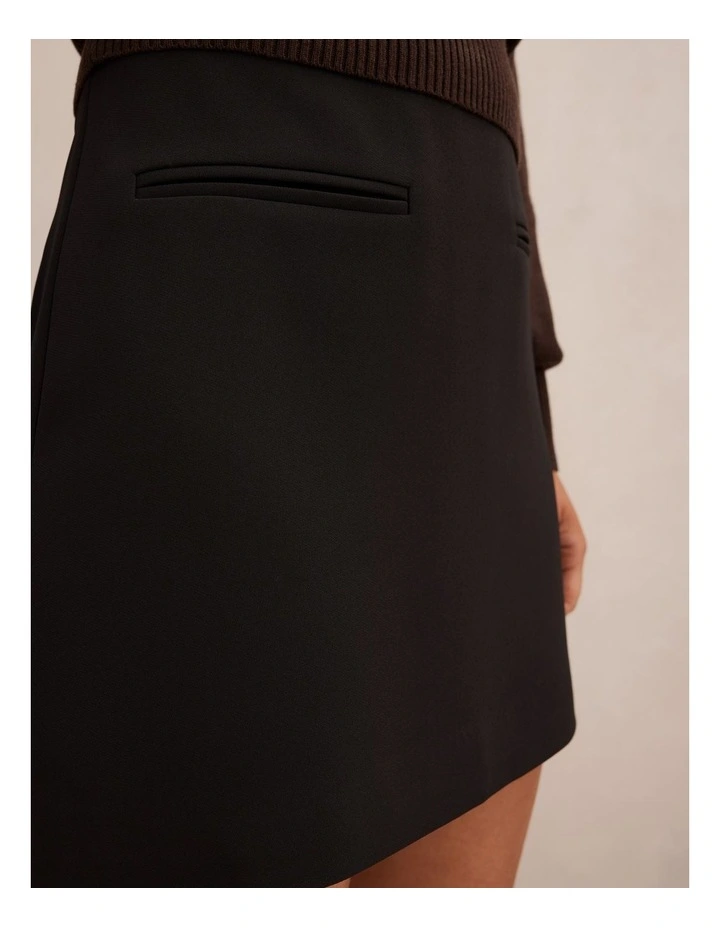 Josie Pocket Mini Skirt in Black image 4