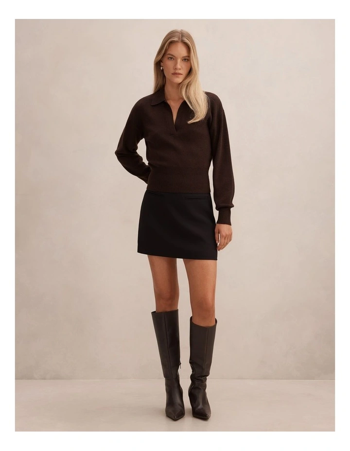 Josie Pocket Mini Skirt in Black image 5