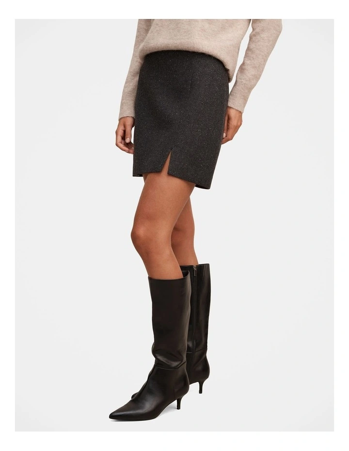 Thalia Mini Skirt in Black image 3