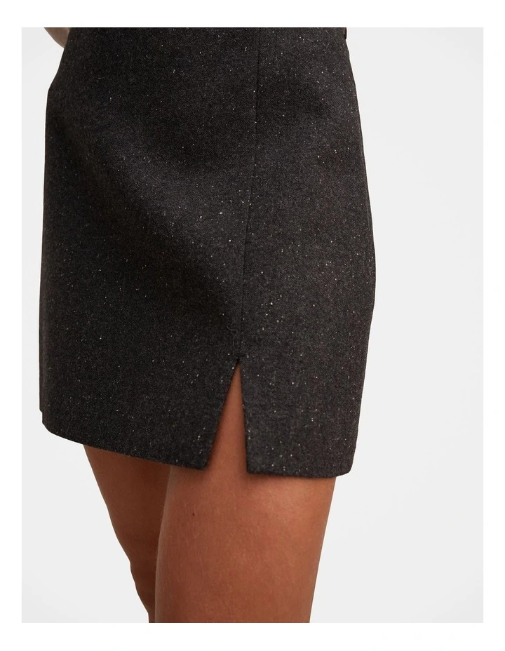 Thalia Mini Skirt in Black image 4