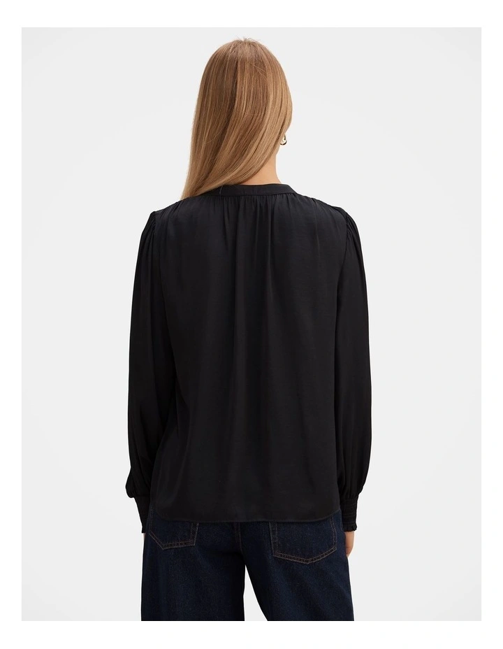 Savannah Button Up Blouse in Navy image 2