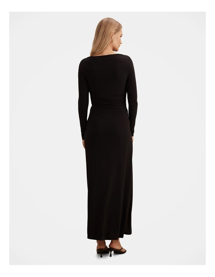 Kingsley Hardware Jersey Midi Dress in Black image 2