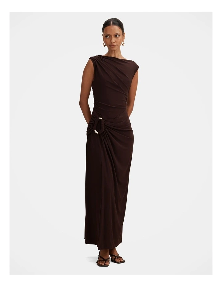 Fiora Hardware Maxi Dress in Brown image 1