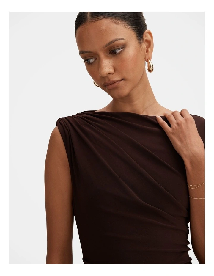 Fiora Hardware Maxi Dress in Brown image 4