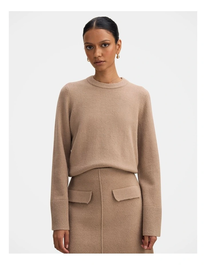 Natalie Knitted Sweater in Brown image 1