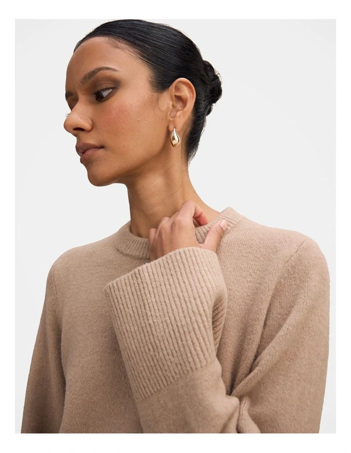 Natalie Knitted Sweater in Brown image 4