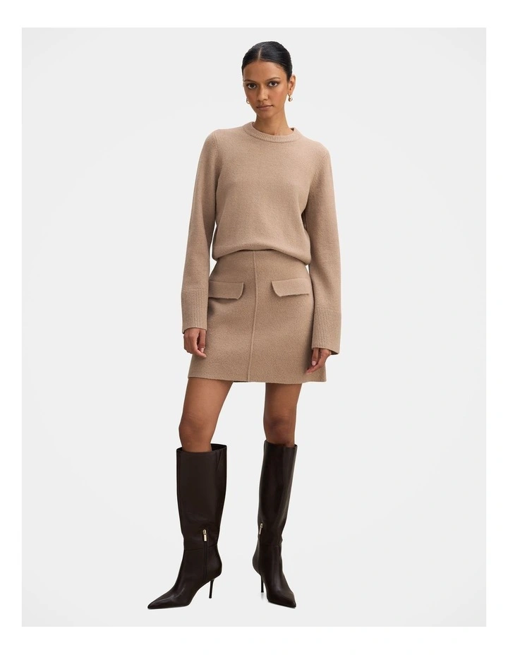 Natalie Knitted Sweater in Brown image 5