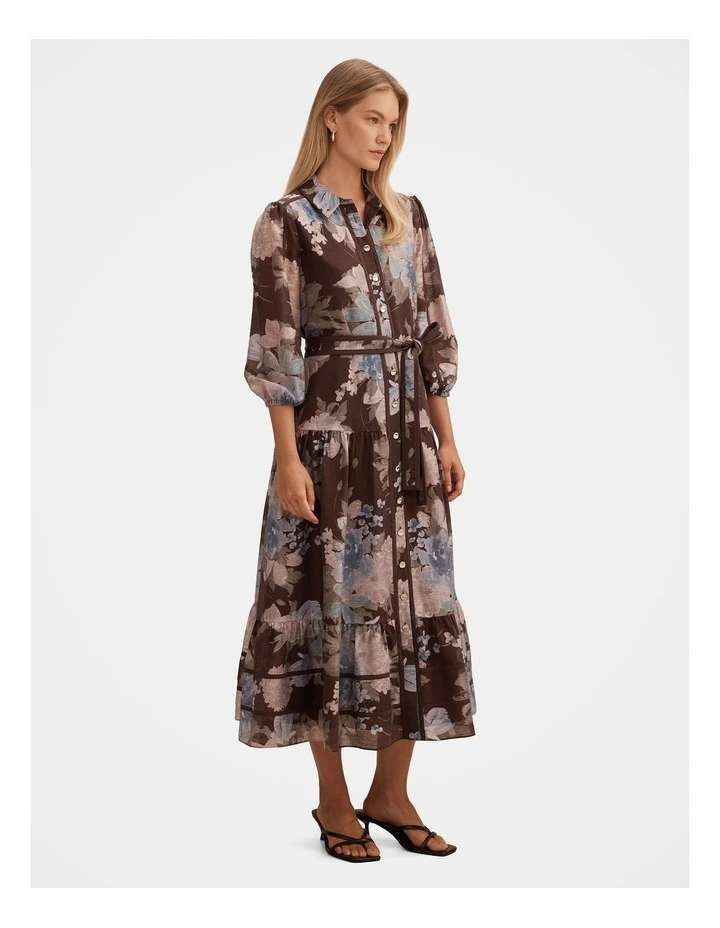 Gianna Printed Midi Dress in Multi image 3