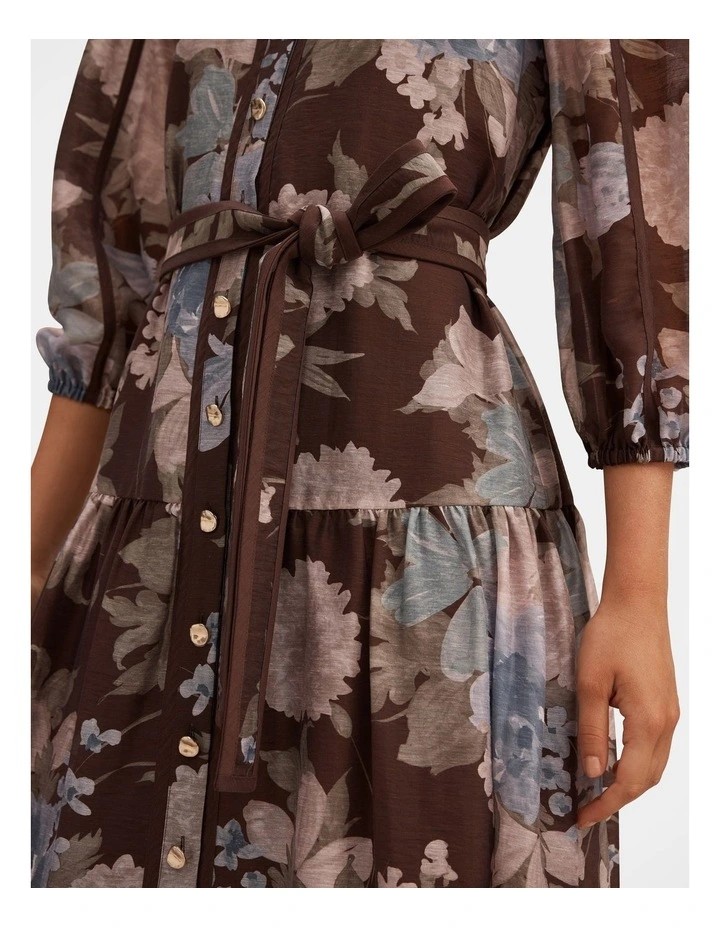 Gianna Printed Midi Dress in Multi image 4