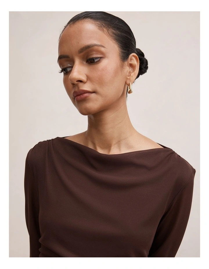 Isadora 2-in-1 Tailored Mini Dress in Brown image 4