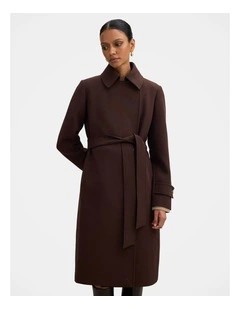 Tayla Trench Coat in Brown