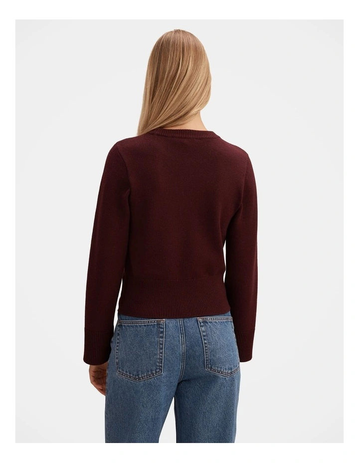 Ella Wide Sleeves Jumper in Red image 2