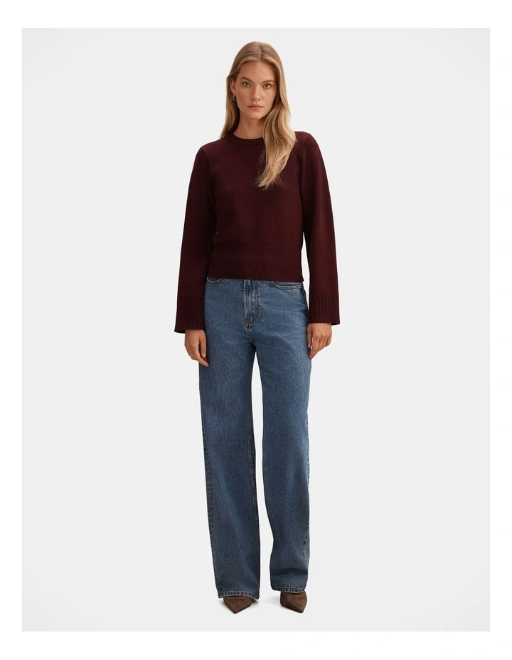 Ella Wide Sleeves Jumper in Red image 5