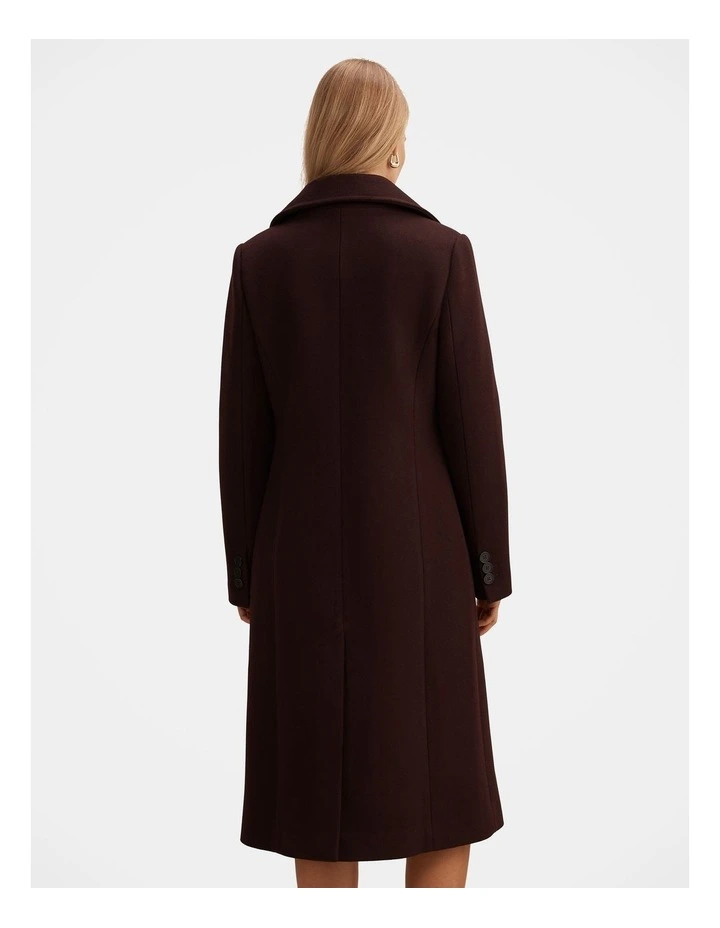 Danielle Single Breasted Coat in Red image 2