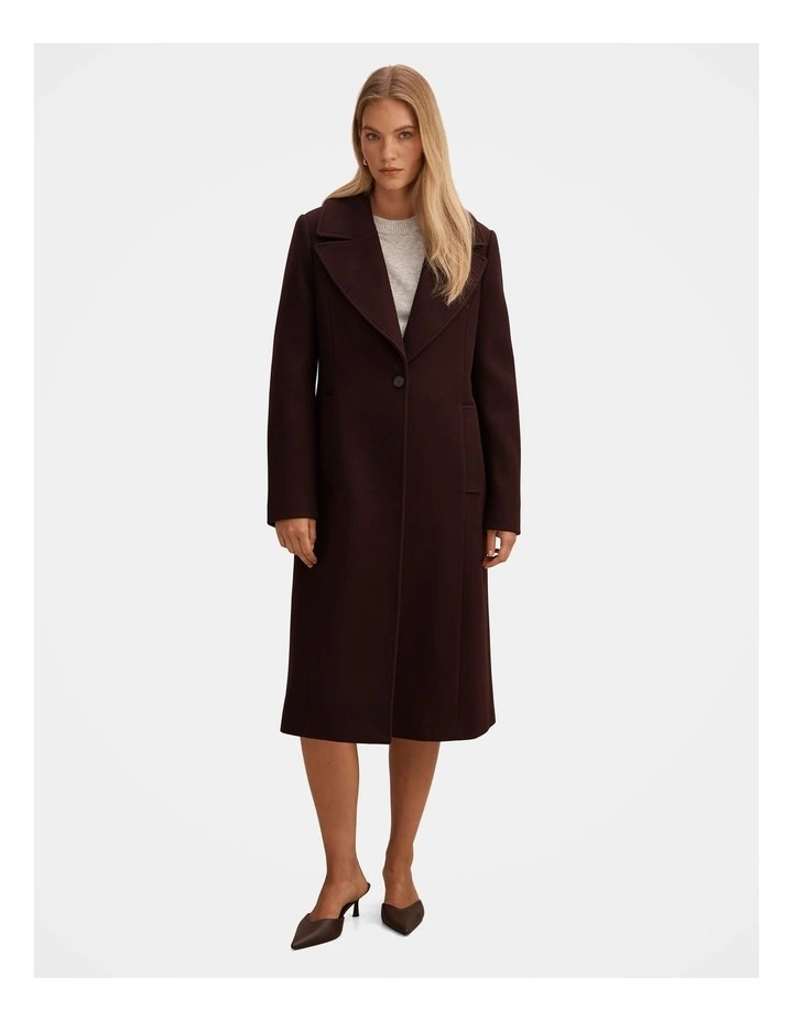 Danielle Single Breasted Coat in Red image 5