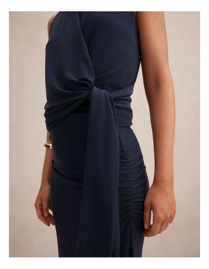 Gianna Wrap Halter Neck Top in Blue image 4
