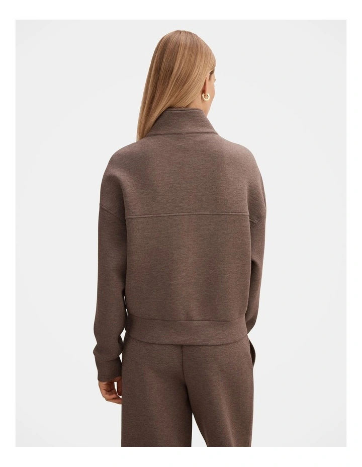 Heidi Seam Detail Lounge Jumper in Brown image 2