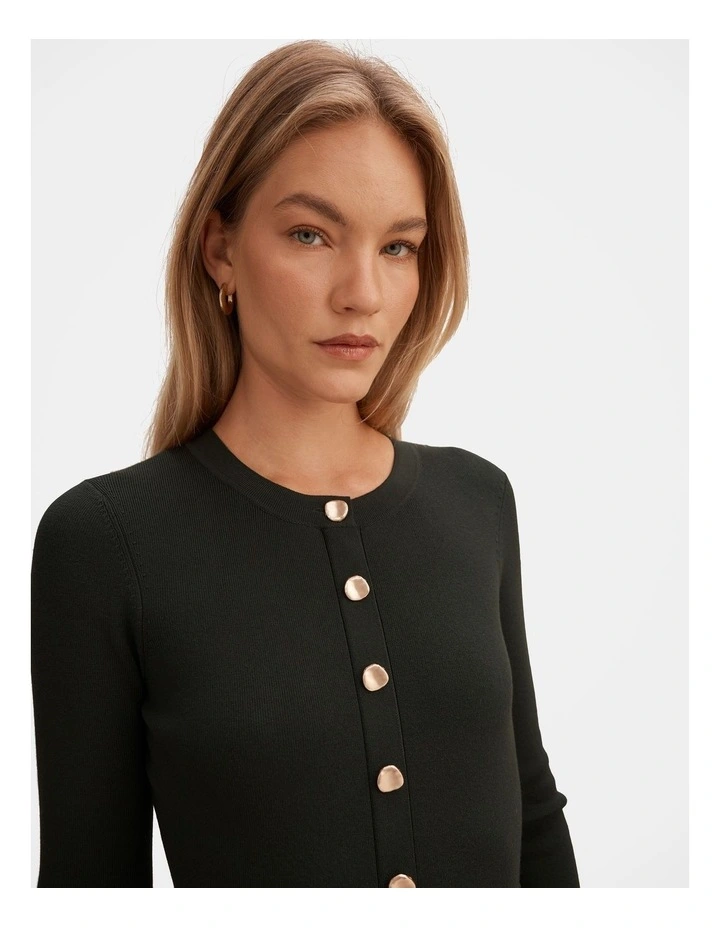 Daphne Long Sleeves Midi Dress in Green image 4