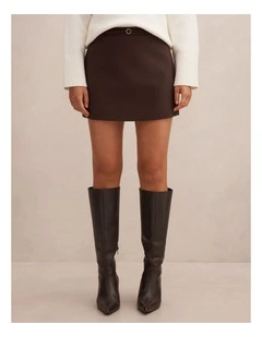 Rosa Belted Skorts in Brown